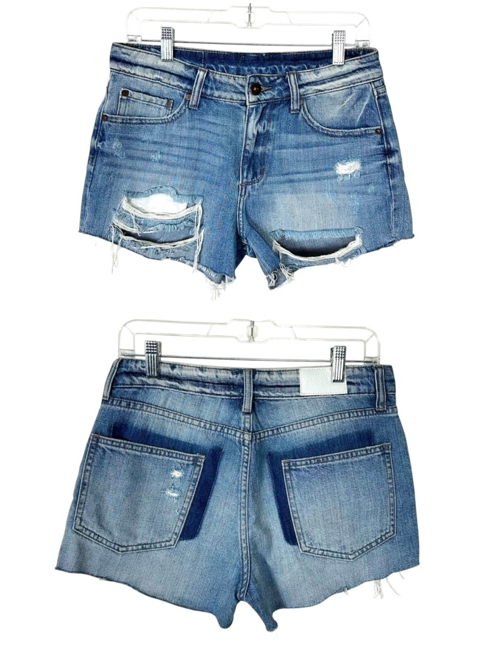 Pistola Asher Girlfriend Jean Shorts in Supreme Hit Distressed Frayed Size 28